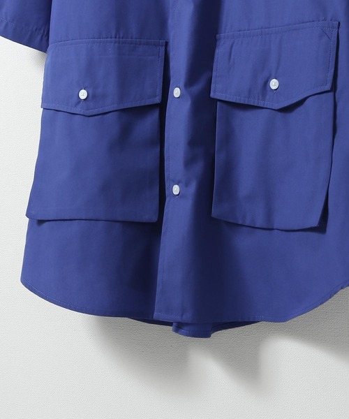 ZIP FIVE（ジップファイブ）の「【ZIP FIVE】 TCブロード マルチポケット オーバーサイズ ハーフスリーブ シャツ（シャツ/ブラウス・メンズ・チャコール/ブルー系/ホワイト/ホワイト系/ブルー・MEDIUM/LARGE）」の10枚目の写真