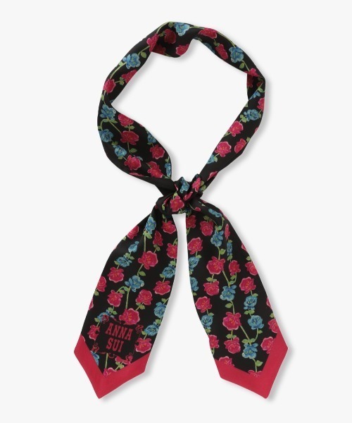 ANNA SUI（アナスイ）の「シルクナロースカーフ（バンダナ/スカーフ・レディース・パープル/ブラック/ブルー/イエロー/ピンク/ライトパープル・FREE）」の8枚目の写真