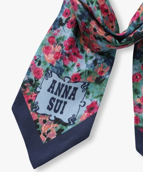 ANNA SUI（アナスイ）の「シルクナロースカーフ（バンダナ/スカーフ・レディース・パープル/ブラック/ブルー/イエロー/ピンク/ライトパープル・FREE）」の9枚目の写真