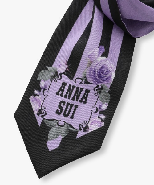 ANNA SUI（アナスイ）の「シルクナロースカーフ（バンダナ/スカーフ・レディース・パープル/ブラック/ブルー/イエロー/ピンク/ライトパープル・FREE）」の13枚目の写真