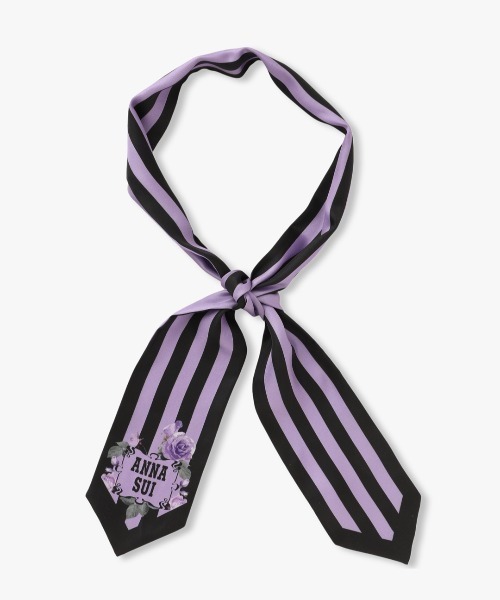 ANNA SUI（アナスイ）の「シルクナロースカーフ（バンダナ/スカーフ・レディース・パープル/ブラック/ブルー/イエロー/ピンク/ライトパープル・FREE）」の14枚目の写真