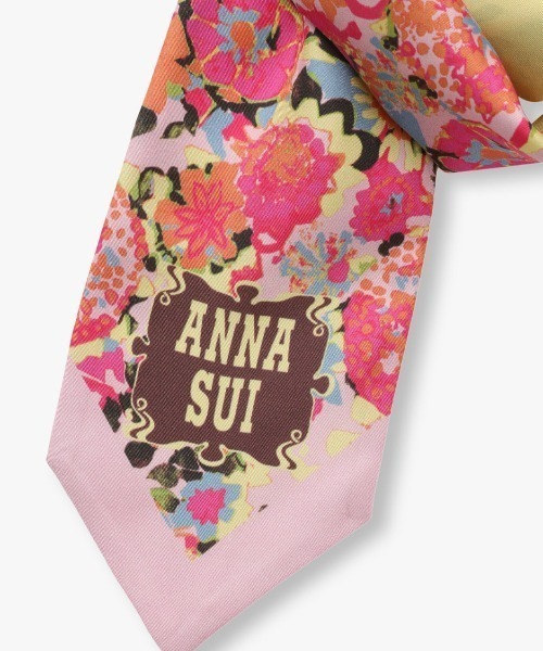 ANNA SUI（アナスイ）の「シルクナロースカーフ（バンダナ/スカーフ・レディース・パープル/ブラック/ブルー/イエロー/ピンク/ライトパープル・FREE）」の15枚目の写真