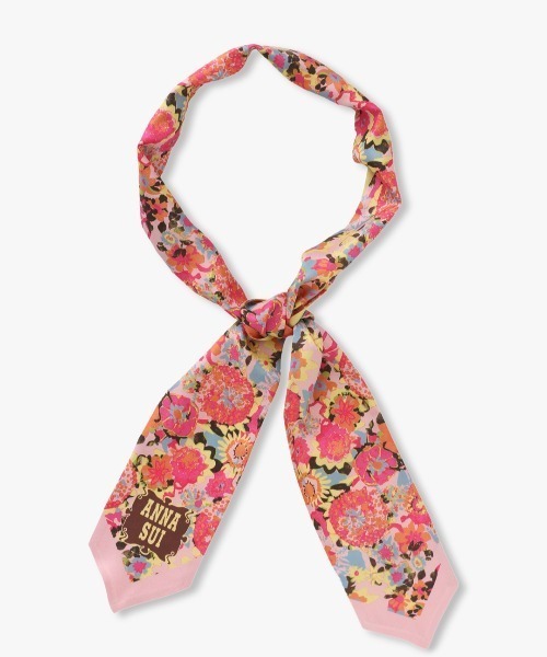 ANNA SUI（アナスイ）の「シルクナロースカーフ（バンダナ/スカーフ・レディース・パープル/ブラック/ブルー/イエロー/ピンク/ライトパープル・FREE）」の16枚目の写真