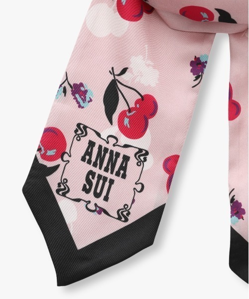 ANNA SUI（アナスイ）の「シルクナロースカーフ（バンダナ/スカーフ・レディース・パープル/ブラック/ブルー/イエロー/ピンク/ライトパープル・FREE）」の17枚目の写真
