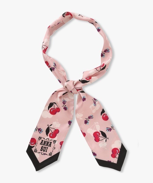 ANNA SUI（アナスイ）の「シルクナロースカーフ（バンダナ/スカーフ・レディース・パープル/ブラック/ブルー/イエロー/ピンク/ライトパープル・FREE）」の18枚目の写真