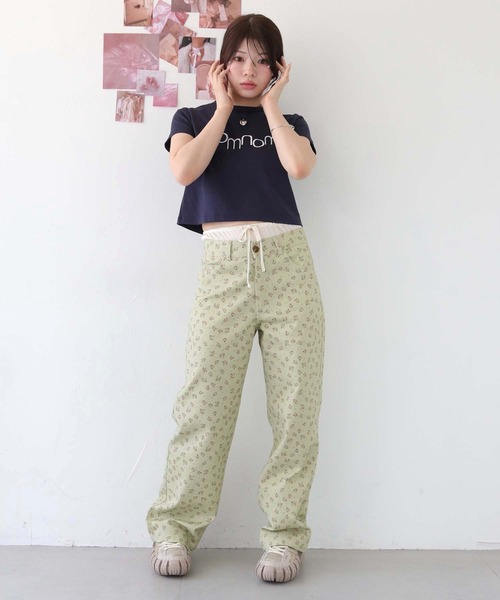 nomnom（ノムノム）の「【nomnom】ダブルウエストレイヤードペチパンツ（その他パンツ・レディース・ピンク/ブラック/サックスブルー/オフホワイト・FREE）」の10枚目の写真