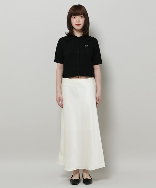 3.3 Field Trip （3.3フィールドトリップ）の「3.3 Field Trip／サテンスカート 2114008（スカート・レディース・クリーム/ブラック・MEDIUM）」の13枚目の写真