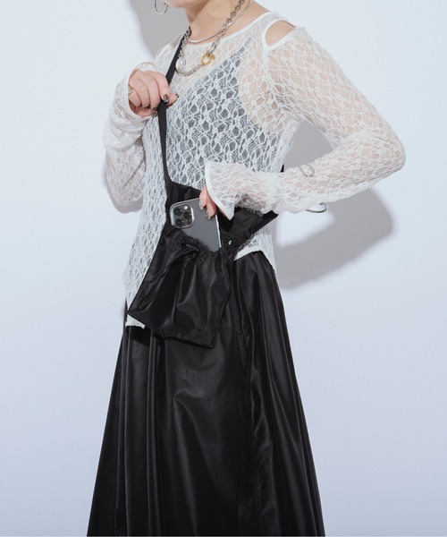 Ezick ANNONIM（エジックアノニム）の「Pocket belt 2way バルーンスカート（スカート・レディース・オフホワイト/ブラック・FREE）」の15枚目の写真