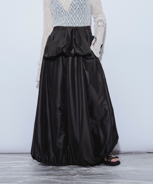 Ezick ANNONIM（エジックアノニム）の「Pocket belt 2way バルーンスカート（スカート・レディース・オフホワイト/ブラック・FREE）」の20枚目の写真