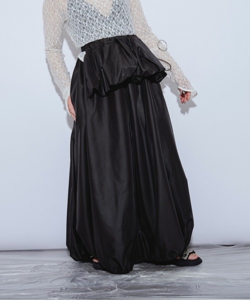 Ezick ANNONIM（エジックアノニム）の「Pocket belt 2way バルーンスカート（スカート・レディース・オフホワイト/ブラック・FREE）」の21枚目の写真