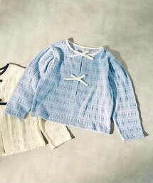 シャーリングリボンUVカーデ