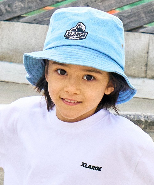 XLARGE KIDS（エクストララージキッズ）の「スランテッドOGゴリラデニムハット（ハット・キッズ・ブルー/ライトブルー・S(48-52cm)/M(52-56cm)）」の2枚目の写真