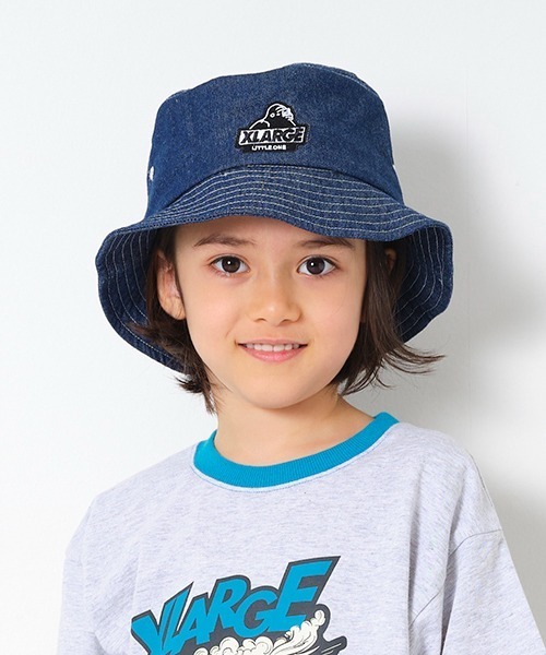 XLARGE KIDS（エクストララージキッズ）の「スランテッドOGゴリラデニムハット（ハット・キッズ・ブルー/ライトブルー・S(48-52cm)/M(52-56cm)）」の5枚目の写真