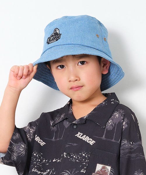XLARGE KIDS（エクストララージキッズ）の「スランテッドOGゴリラデニムハット（ハット・キッズ・ブルー/ライトブルー・S(48-52cm)/M(52-56cm)）」の18枚目の写真