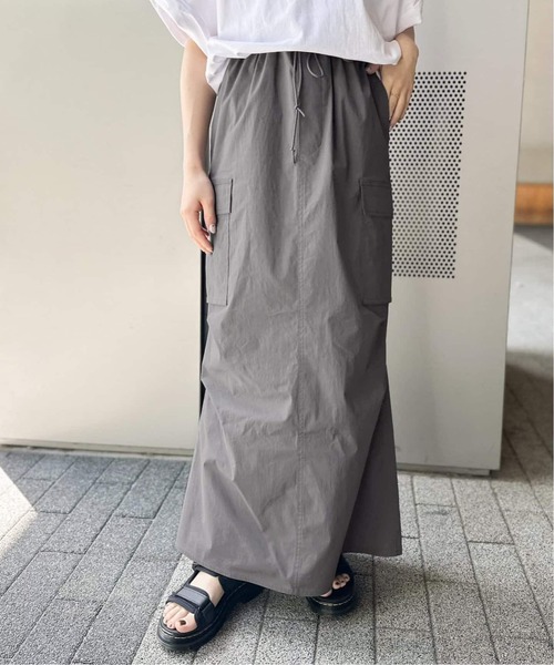JOINT WORKS（ジョイントワークス）の「■≪追加2≫ミニリップカーゴマキシスカート（スカート・レディース・カーキ/ブラック/グレー・MEDIUM/SMALL）」の8枚目の写真