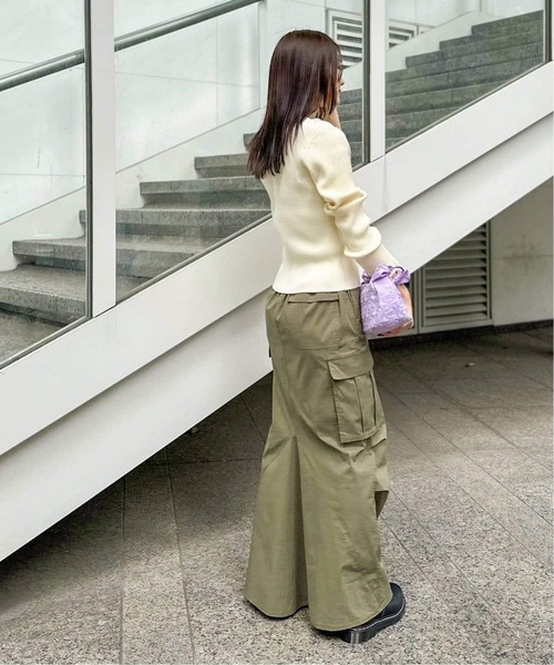 JOINT WORKS（ジョイントワークス）の「■≪追加2≫ミニリップカーゴマキシスカート（スカート・レディース・カーキ/ブラック/グレー・MEDIUM/SMALL）」の19枚目の写真