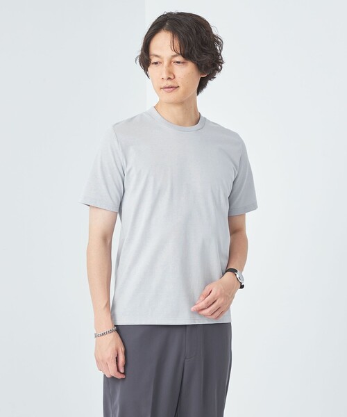 green label relaxing(グリーンレーベルリラクシング)の「【WEB限定】JUSTFIT ジャケインT Tシャツ -吸水速乾・抗菌-(Tシャツ/カットソー・メンズ・ホワイト/ブラック/ライトグレー・L/M/S/XL)」の1枚目の写真