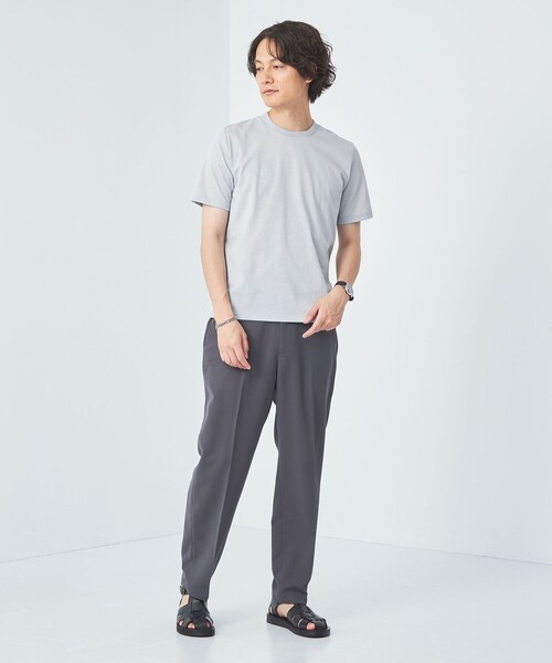 green label relaxing(グリーンレーベルリラクシング)の「【WEB限定】JUSTFIT ジャケインT Tシャツ -吸水速乾・抗菌-(Tシャツ/カットソー・メンズ・ホワイト/ブラック/ライトグレー・L/M/S/XL)」の7枚目の写真