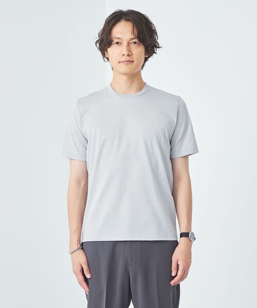 green label relaxing(グリーンレーベルリラクシング)の「【WEB限定】JUSTFIT ジャケインT Tシャツ -吸水速乾・抗菌-(Tシャツ/カットソー・メンズ・ホワイト/ブラック/ライトグレー・L/M/S/XL)」の9枚目の写真