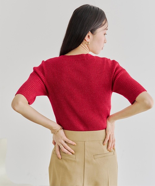 titivate（ティティベイト）の「ラメ半袖ニット（ニット/セーター