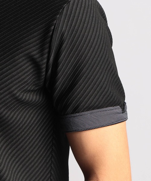 NICOLE CLUB FOR MEN(ニコルクラブフォーメン)の「【24年モデル EC限定再販売】ブライトタックバイアススキッパーポロシャツ(ポロシャツ・メンズ・ネイビー系/ブラック×ホワイト/ホワイト×ブラック・MEDIUM/X-LARGE/LARGE/XX-LARGE)」の16枚目の写真