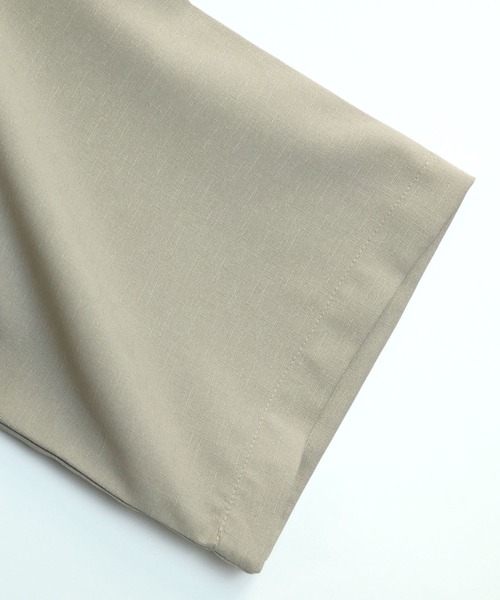 【セール】linen like open collar shirt/リネンライク オープンカラー シャツ/半袖シャツ（シャツ/ブラウス）｜Starting Over（スターティングオーバー）