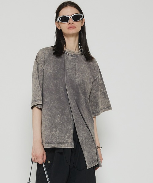 メゾンスペシャルMAISONSPECIALフロントタックケミカルブリーチtシャツ MAISON SPECIAL（メゾンスペシャル）の「Front Tuck Chemical Bleach T
