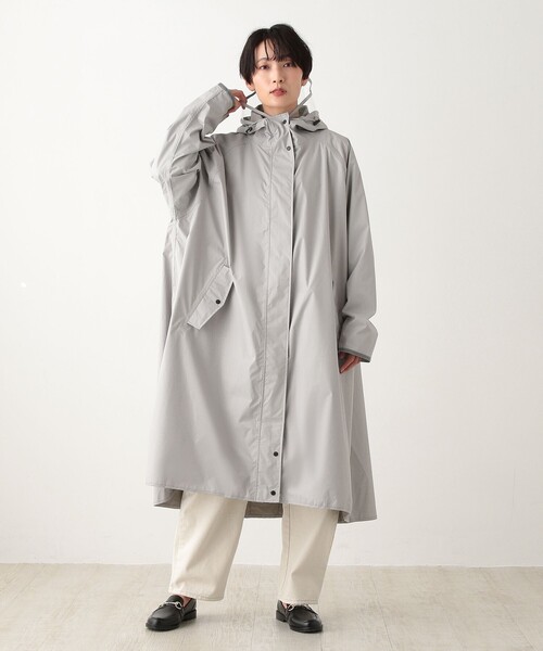 Afternoon Tea(アフタヌーンティー)の「テントラインレインコート(レインコート/ポンチョ・レディース・グレー/ベージュ/ネイビー・MEDIUM)」の2枚目の写真