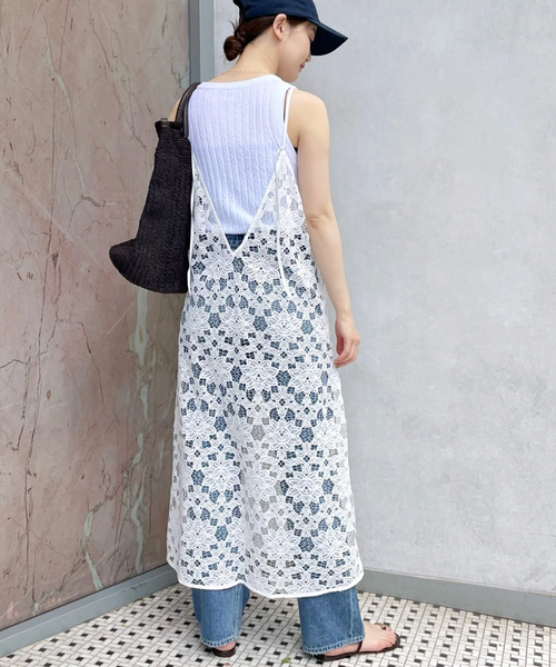 IENA(イエナ)の「《追加》ラッセルレースキャミドレス(ワンピース・レディース・ホワイト・FREE)」の17枚目の写真