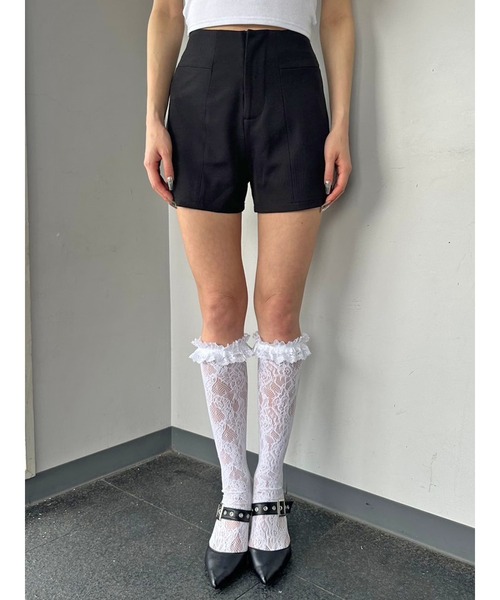 EGOIST(エゴイスト)の「ハイウエストショートパンツ(その他パンツ・レディース・ホワイト/ブラック・S/M)」の5枚目の写真