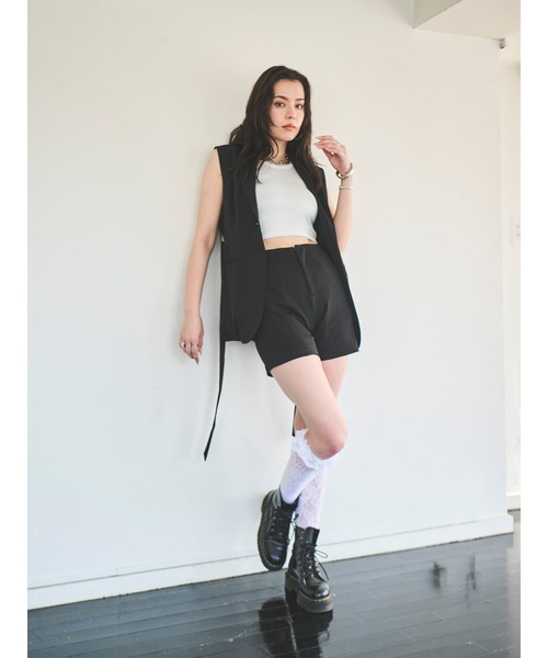 EGOIST(エゴイスト)の「ハイウエストショートパンツ(その他パンツ・レディース・ホワイト/ブラック・S/M)」の18枚目の写真