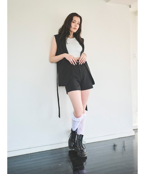 EGOIST(エゴイスト)の「ハイウエストショートパンツ(その他パンツ・レディース・ホワイト/ブラック・S/M)」の19枚目の写真