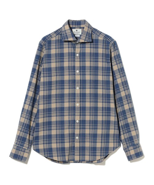 GIANNETTO（ジャンネット）の「【別注】GIANNETTO / コットン チェック ワイドカラーシャツ（シャツ/ブラウス・メンズ・ブルー系その他4・L/M/XL/S/XS）」の8枚目の写真