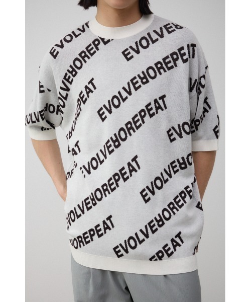 AZUL by moussy（アズールバイマウジー）の「総柄ロゴジャガードビッグニットトップス（ニット/セーター・メンズ・グレー系その他/ホワイト系その他/ブラック系その他・FREE）」の20枚目の写真