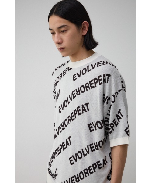 AZUL by moussy（アズールバイマウジー）の「総柄ロゴジャガードビッグニットトップス（ニット/セーター・メンズ・グレー系その他/ホワイト系その他/ブラック系その他・FREE）」の19枚目の写真