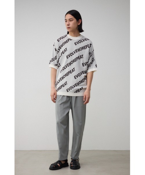 AZUL by moussy（アズールバイマウジー）の「総柄ロゴジャガードビッグニットトップス（ニット/セーター・メンズ・グレー系その他/ホワイト系その他/ブラック系その他・FREE）」の18枚目の写真