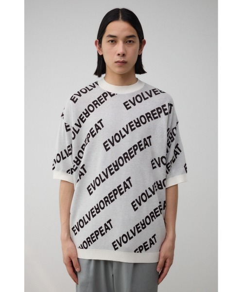 AZUL by moussy（アズールバイマウジー）の「総柄ロゴジャガードビッグニットトップス（ニット/セーター・メンズ・グレー系その他/ホワイト系その他/ブラック系その他・FREE）」の17枚目の写真