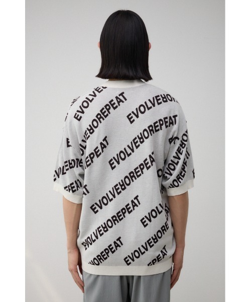 AZUL by moussy（アズールバイマウジー）の「総柄ロゴジャガードビッグニットトップス（ニット/セーター・メンズ・グレー系その他/ホワイト系その他/ブラック系その他・FREE）」の15枚目の写真