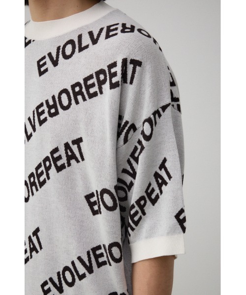 AZUL by moussy（アズールバイマウジー）の「総柄ロゴジャガードビッグニットトップス（ニット/セーター・メンズ・グレー系その他/ホワイト系その他/ブラック系その他・FREE）」の13枚目の写真