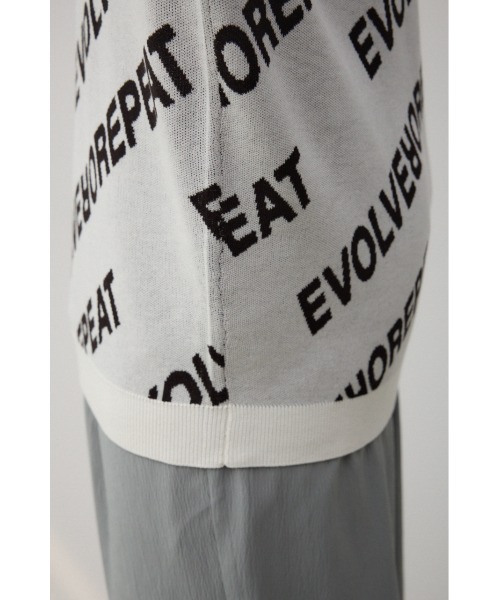 AZUL by moussy（アズールバイマウジー）の「総柄ロゴジャガードビッグニットトップス（ニット/セーター・メンズ・グレー系その他/ホワイト系その他/ブラック系その他・FREE）」の12枚目の写真