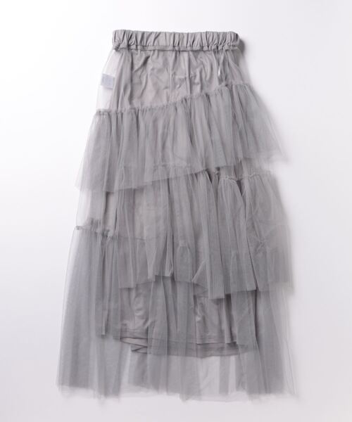 STYLEBLOCK（スタイルブロック）の「チュールランダムティアードスカート（スカート・レディース・ブラック/オフホワイト/ブルー/グレー/ピンク・M）」の6枚目の写真