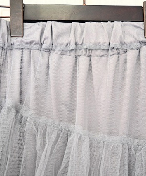 STYLEBLOCK（スタイルブロック）の「チュールランダムティアードスカート（スカート・レディース・ブラック/オフホワイト/ブルー/グレー/ピンク・M）」の11枚目の写真