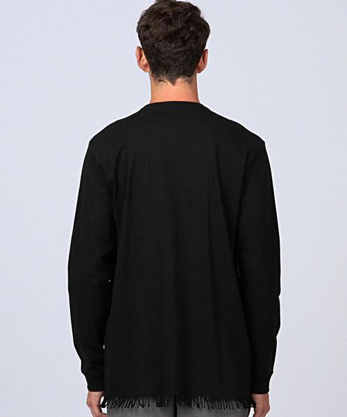 ETHOS（エトス）の「ETHOS（エトス） FRINGE LONG TEE（Tシャツ/カットソー・メンズ・ホワイト/ブラック・LARGE/MEDIUM）」の10枚目の写真