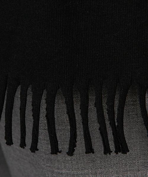 ETHOS（エトス）の「ETHOS（エトス） FRINGE LONG TEE（Tシャツ/カットソー・メンズ・ホワイト/ブラック・LARGE/MEDIUM）」の8枚目の写真