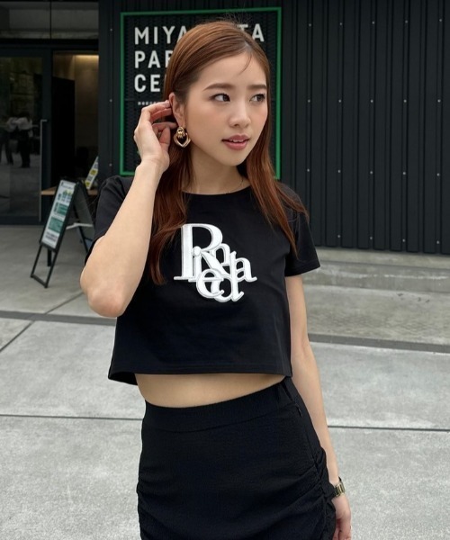 rienda（リエンダ）の「R-ポイントTシャツ 春服（Tシャツ/カットソー・レディース・ライトパープル/ホワイト/ブラック・FREE）」の3枚目の写真