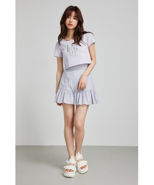 rienda（リエンダ）の「R-ポイントTシャツ 春服（Tシャツ/カットソー・レディース・ライトパープル/ホワイト/ブラック・FREE）」の16枚目の写真