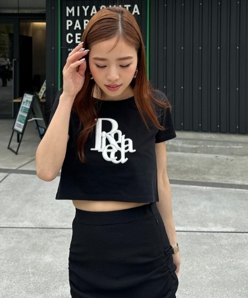rienda（リエンダ）の「R-ポイントTシャツ 春服（Tシャツ/カットソー・レディース・ライトパープル/ホワイト/ブラック・FREE）」の8枚目の写真
