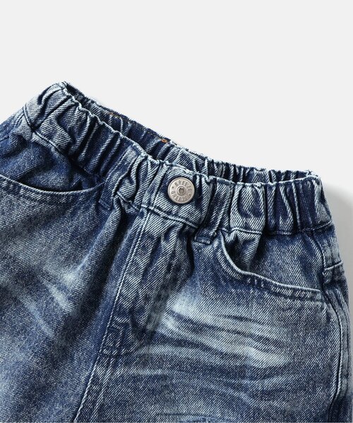 BREEZE（ブリーズ）の「【光るファイヤー】スケーターハーフパンツ（デニムパンツ・キッズ・ブラック/サックスブルー・130/140/120/110/100/90/80）」の9枚目の写真
