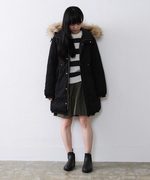 coen（コーエン）の「4WAY中綿リバーシブルモッズコート◆（モッズコート・レディース・ブラック/ベージュ/オリーブ・LARGE/MEDIUM）」の8枚目の写真