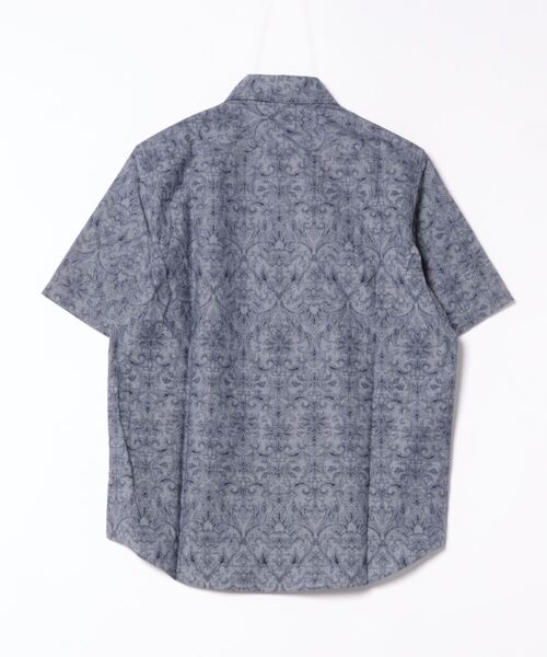 MEN'S BIGI(メンズビギ)の「コットンダンガリーエスニックプリント半袖シャツ(シャツ/ブラウス・メンズ・ホワイト系その他/ネイビー/ブルー系その他・04/03/02/01)」の4枚目の写真